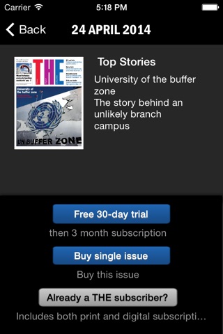 Times Higher Education Magazine (THE) screenshot 2