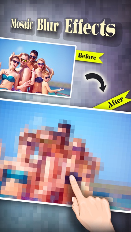 Mosaic Blur Effects Filter Pro - Censor Pixelate Photo Editor: Touch to Show & Hide Selected Area