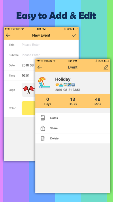 Event Countdown - Planner and Calendar App for Anniversary Events screenshot 2