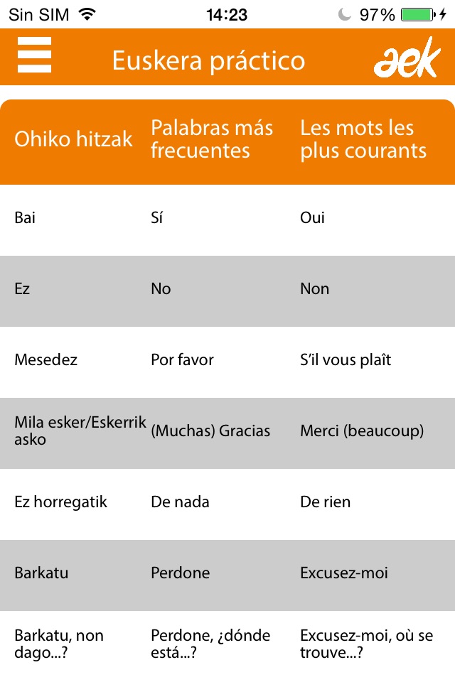 AEK euskara praktikoa screenshot 3