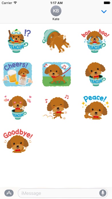 Cute Teacup Poodle Dog Sticker screenshot 3
