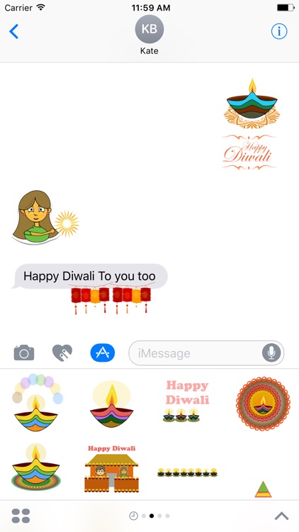 Diwali Stickers - lamps, rangoli, fireworks & more