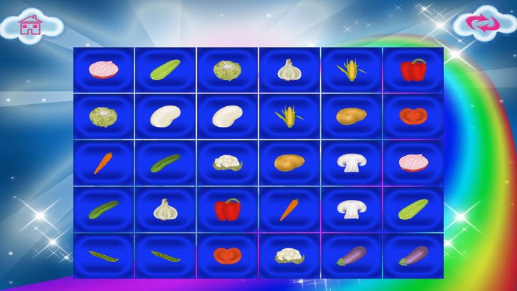 Vegetables Match Memory Flash Cards Game