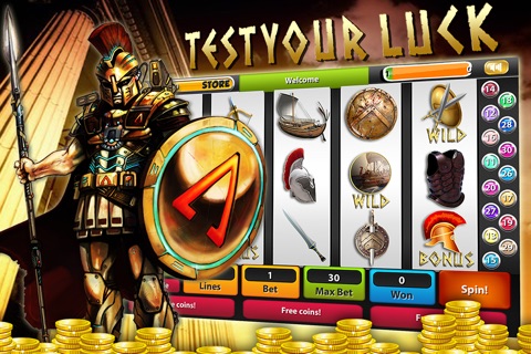 Ancient Spartan Warrior Slot Machine - Win Big Lucky Casino screenshot 2