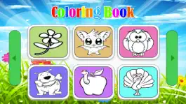 Game screenshot Animals Coloring Books - dog cat princess and flower drawing painting games for kids hack