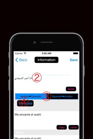 Arabic to Spanish Translator - Spanish to Arabic Language Translation and Dictionary / العربية إلى الأسبانية المترجم - الإسبانية إلى العربية ترجمة اللغة والمعجم screenshot 2