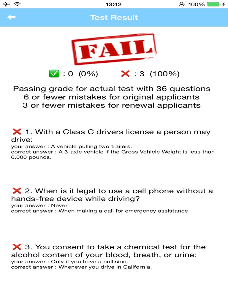 【图】DMV Written Test CA(截图3)