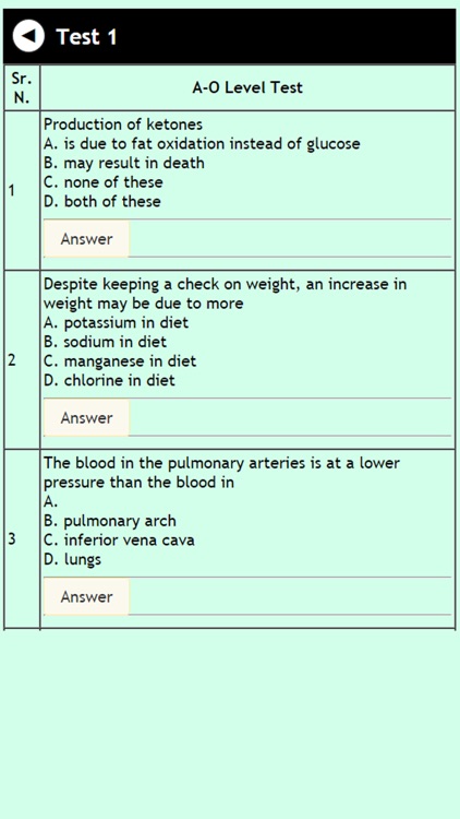 A-O level test