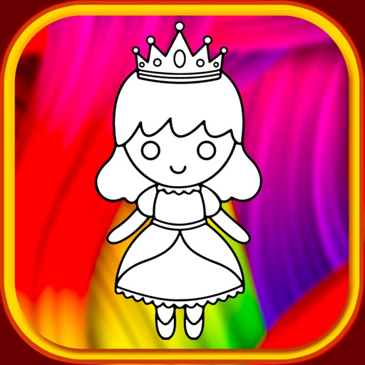 bedtime stories coloring book princess show for kid iOS App