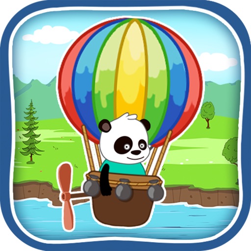 Panda Air Balloon Icon