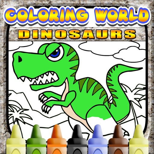 Coloring World: It's Dinosaurs! - My Dino Fingerpaint Book for Kids iOS App