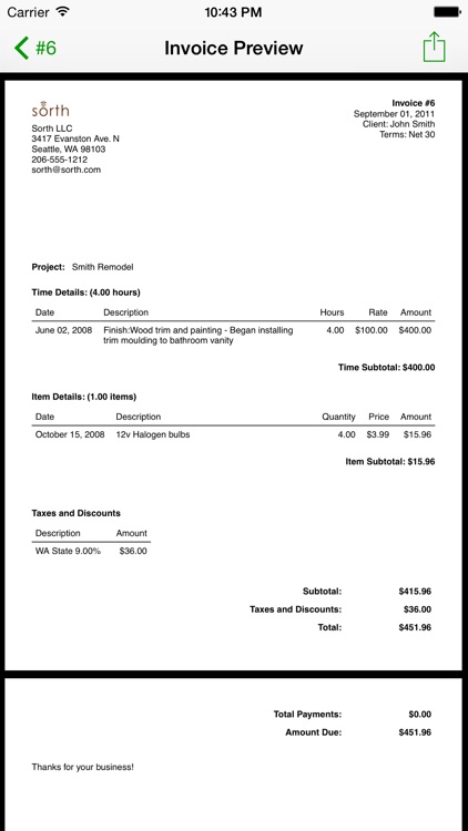 Timewerks Pro Billing with PDF Invoice