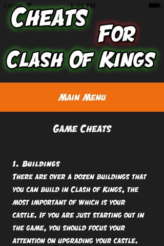 Cheats Guide For Clash Of Kings screenshot 2