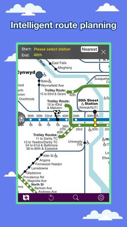 Philadelphia Transport Map - Rail Route Planner by OnDemandWorld