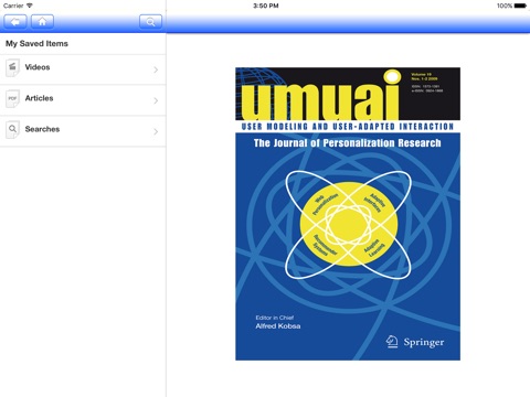 UMUAI Journal screenshot 4