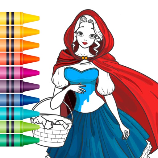 Princess coloring book game iOS App