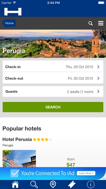 Perugia Hotels + Compare and Booking Hotel for Tonight with map and travel tour