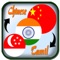 Chinese Tamil Dictionary - offline travel dictionary to translate Chinese to Tamil displaying a list of words in Hindi or romanised Tamil