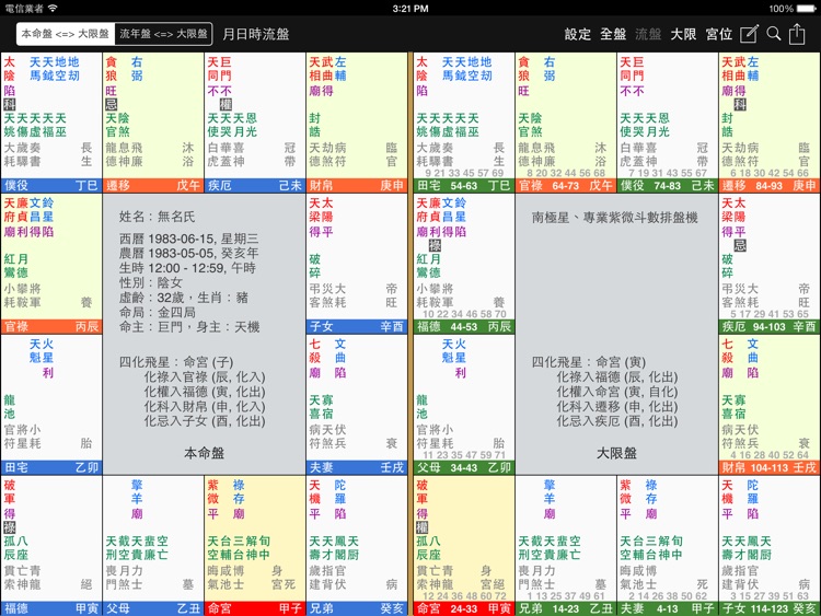 南極星、專業紫微斗數排盤機 (全功能版)