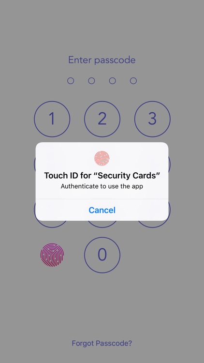 Security Cards Widget