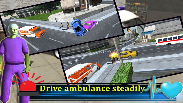 Ambulance Rescue Driver 3d 2016 : free game screenshot-4