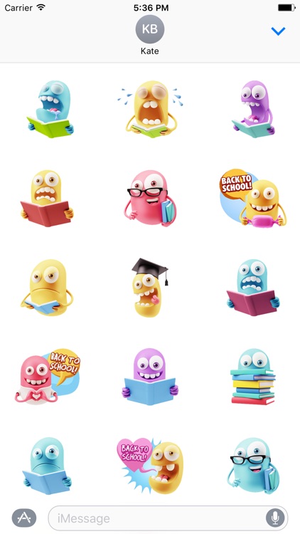 3D Back To School Smileys