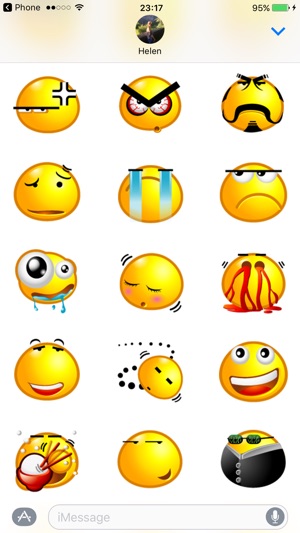 Yellow Bubble Emoji Sticker Pack for iMessage(圖3)-速報App