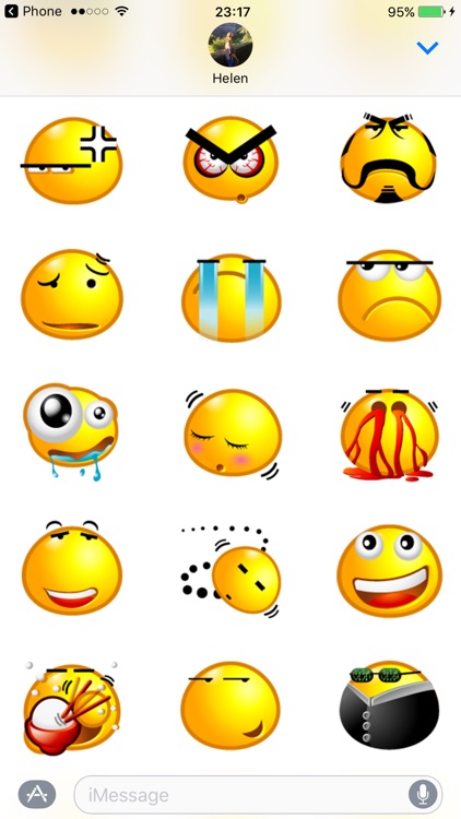 Yellow Bubble Emoji Sticker Pack for iMessage
