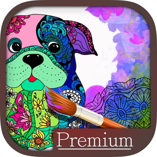 Mandalas dog Coloring for adults - Premium icon