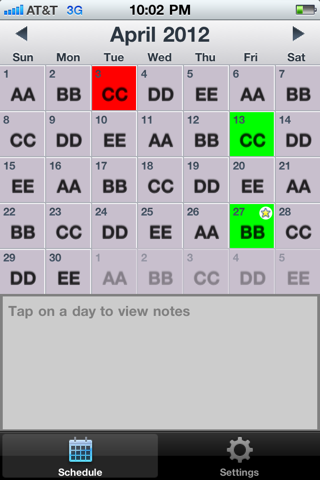 CopApp Shift Calendar Schedule screenshot 4