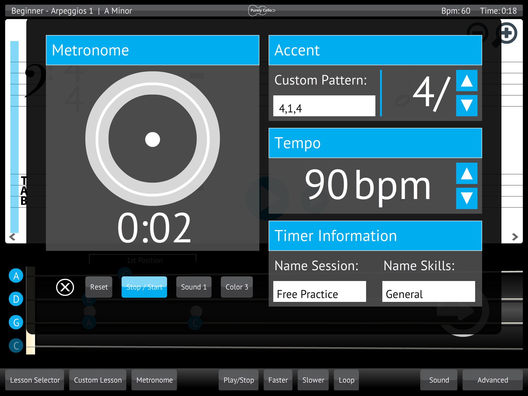 Learn & Practice Cello Music Lessons Exercises screenshot 2