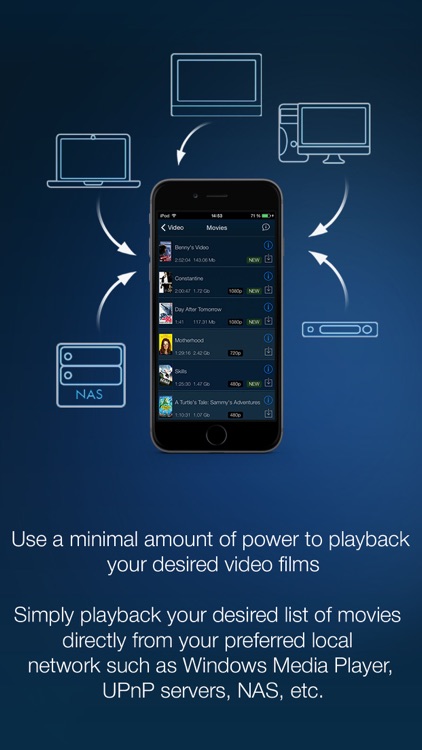 MCPlayer Pro wireless UPnP video player for iPhone, stream movies on HD TV