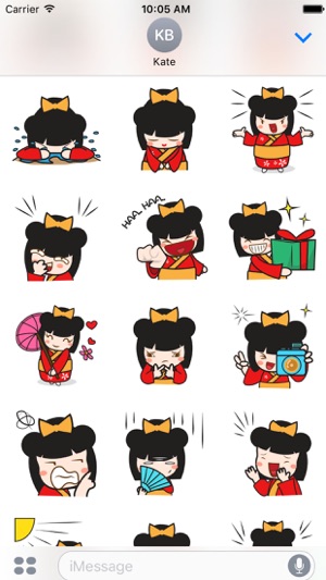 Kimi kawaii japanese doll for iMessage Sticker(圖3)-速報App