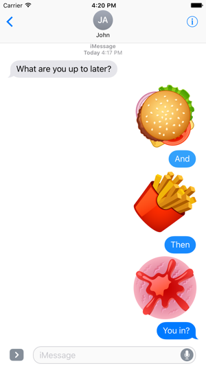 Meal Stickers for iMessage(圖4)-速報App