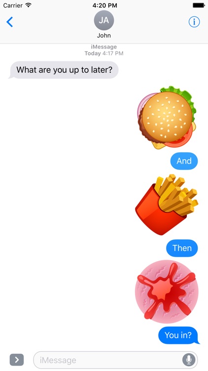 Meal Stickers for iMessage screenshot-3