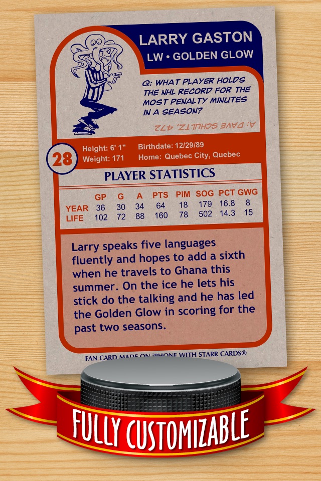 Hockey Card Maker - Make Your Own Custom Hockey Cards with Starr Cards screenshot 2