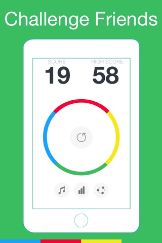 Rainbow circle- Flip the color and dive to win. Rolling sky type game. ball bounce up and up screenshot 4