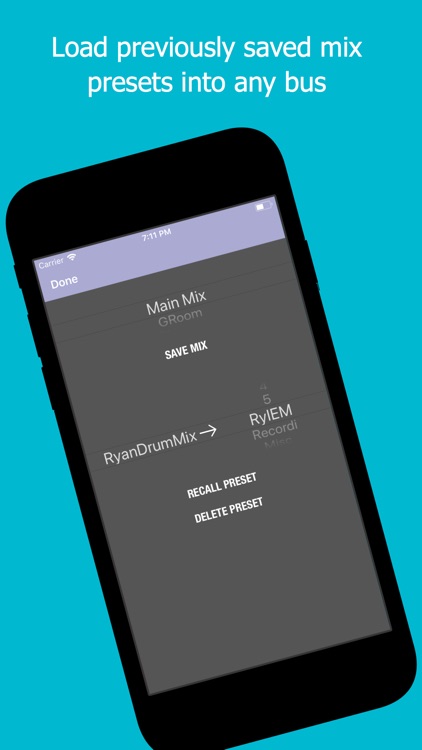 gldMix: Personal Monitor Mixer