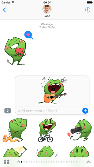 卡通青蛙 - iMessage的貼紙(圖1)-速報App