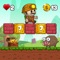 Super Miner Jungle World as in classic platform games with a journey of super smash boy