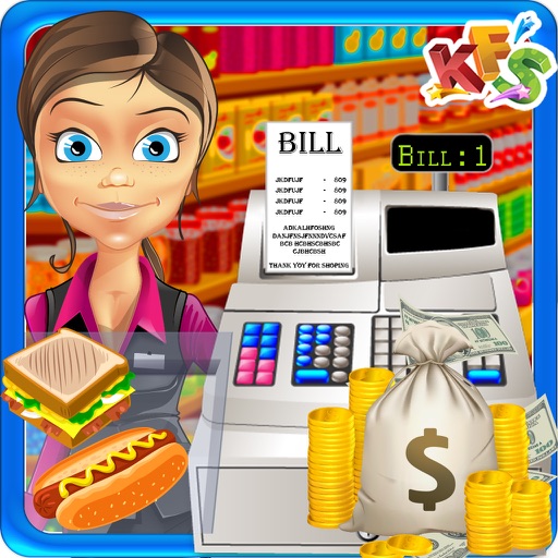 Fast Food Cash Register- Kids cashier pro fun game Icon