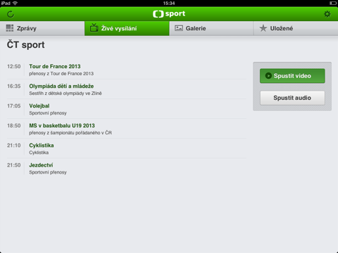 ČT sport pro iPad screenshot 3