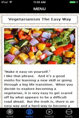 Becoming Easy Vegetarian Guide & Advice - Benefits & Reasons screenshot 4