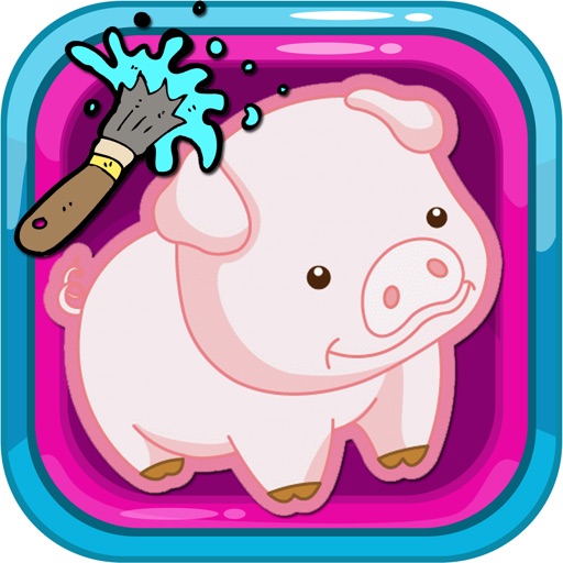 Colorings books Game Piggy City Pig iOS App