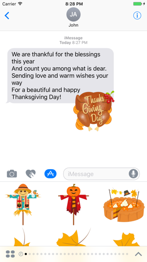 Thanksgiving Day Sticker for iMessage #2(圖3)-速報App