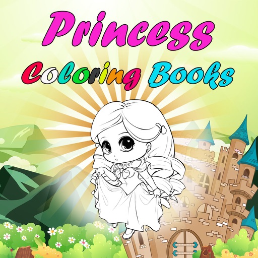 Chibi Anime Princess Coloring Learning for Kids Icon