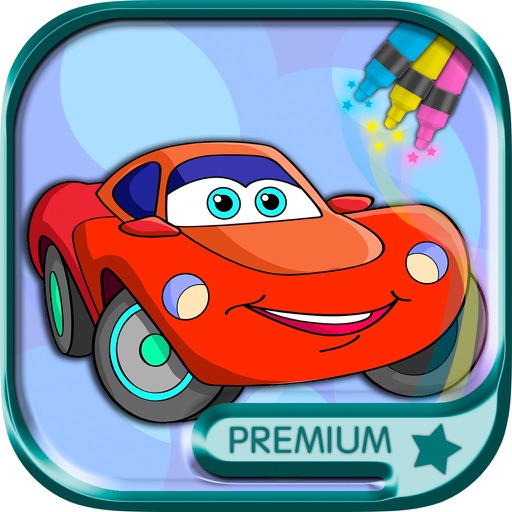 Cars coloring book & paint and color cars - Pro icon