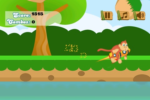 Clumsy Monkey Jungle Race Pro - cool sky racing arcade game screenshot 2