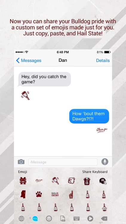 Hail State Emoji Keyboard