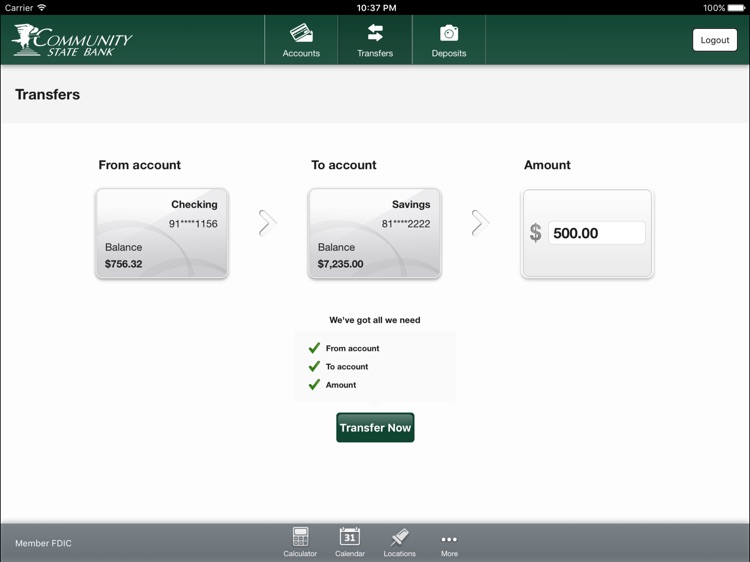 CSB Simple Banking for iPad screenshot-3